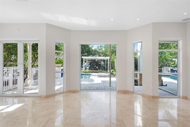 interior space with french doors