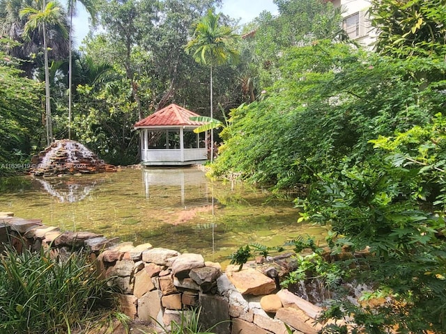 55 Ocean Lane Dr Unit 2030, Key Biscayne, FL 33149 - view of yard featuring a gazebo