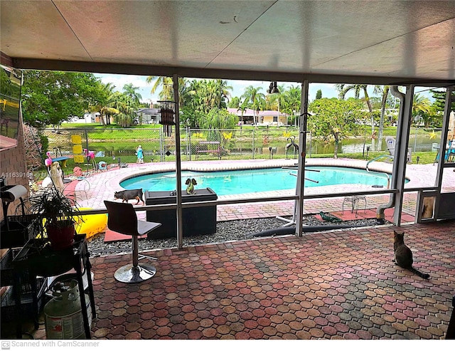 view of pool with a patio area