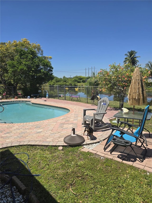 view of pool with a patio