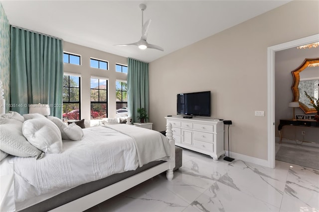 bedroom with ceiling fan