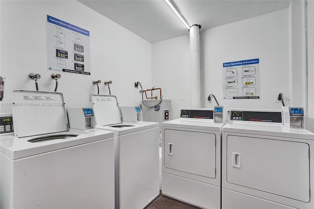 laundry area featuring washer and dryer