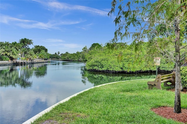 view of water feature