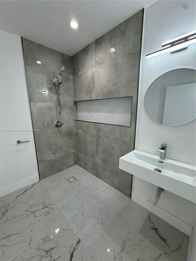 bathroom with walk in shower