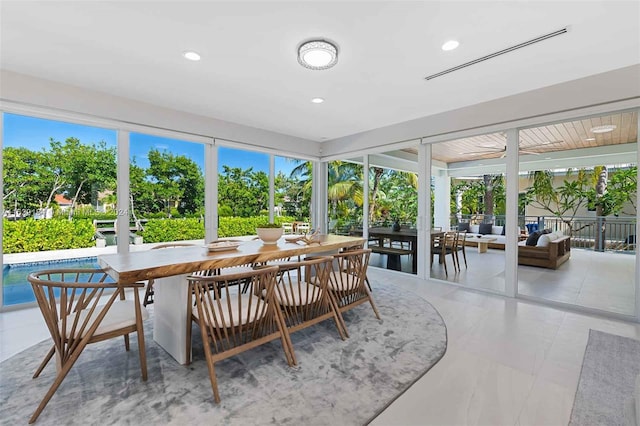 sunroom featuring plenty of natural light