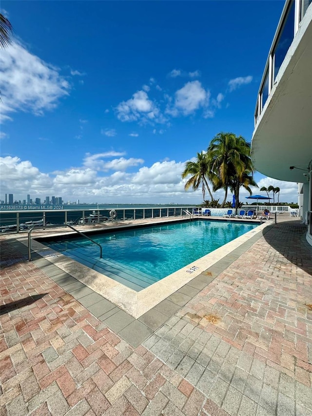 view of pool with a patio area