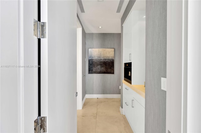 interior space with light tile patterned floors