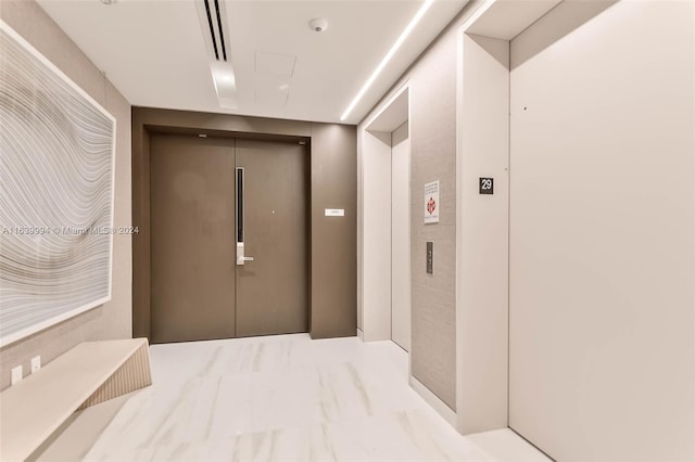 hallway with elevator