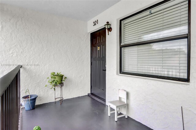 view of doorway to property