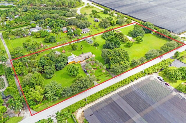 16255 SW 216th St, Miami, FL 33170 - aerial view of property's location with property parcel outlined