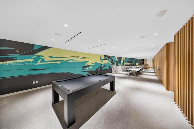 300 Biscayne Blvd Way Unit 2009, Miami, FL 33131 - playroom with wallpapered walls, recessed lighting, and billiards