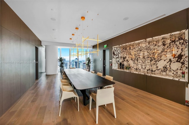 300 Biscayne Blvd Way Unit 2009, Miami, FL 33131 - dining area featuring light wood finished floors and floor to ceiling windows