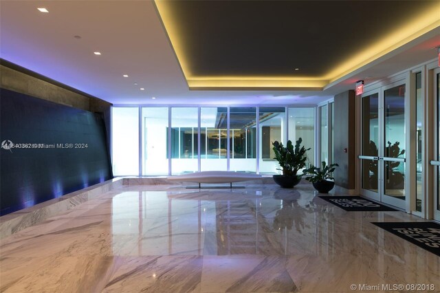 400 Sunny Isles Blvd Unit 1019, Sunny Isles Beach, FL 33160 - common area with floor to ceiling windows and recessed lighting