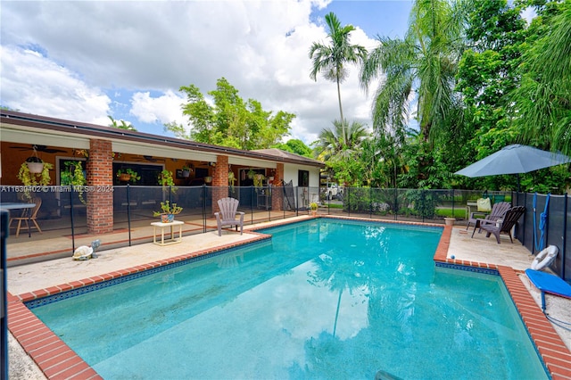 view of pool with a patio