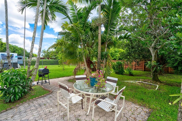 view of patio / terrace with area for grilling