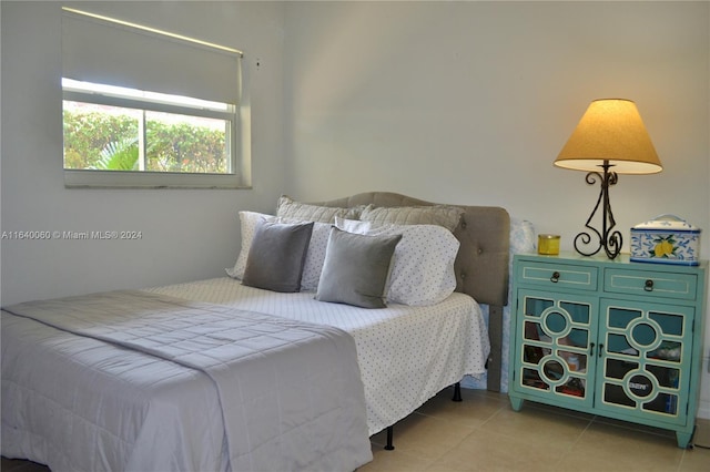 view of tiled bedroom