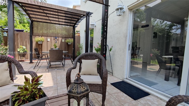 view of patio / terrace with a pergola