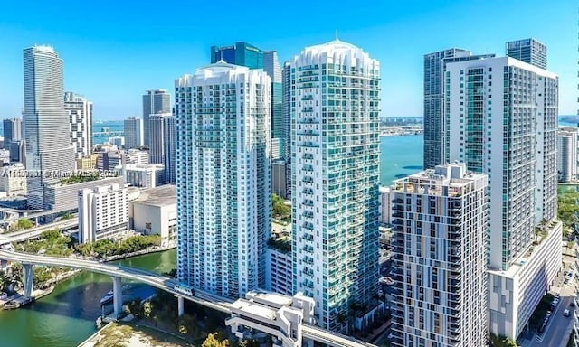 view of city featuring a water view