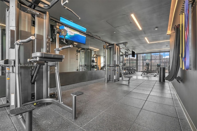 view of workout area