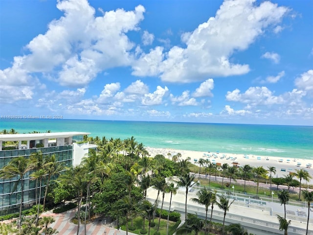 property view of water with a view of the beach