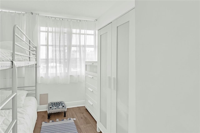 spacious closet featuring hardwood / wood-style floors