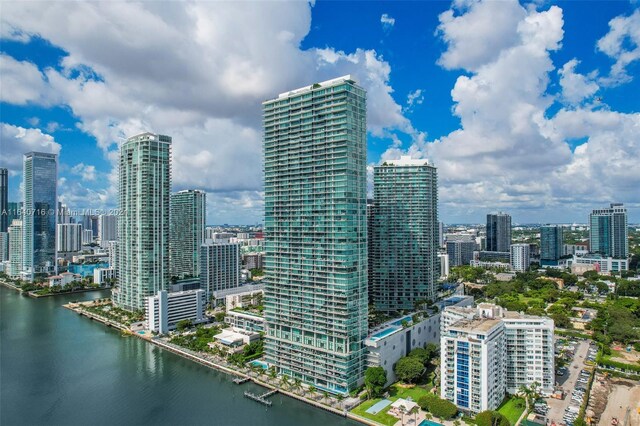 view of city featuring a water view