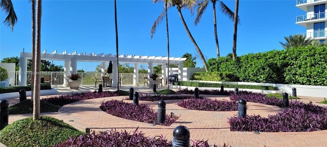 view of community featuring a pergola