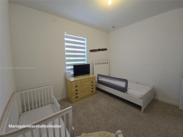 view of carpeted bedroom