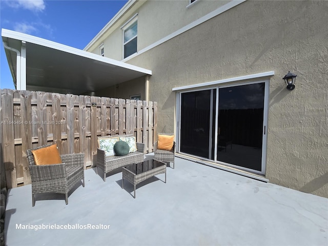 view of patio / terrace featuring an outdoor hangout area