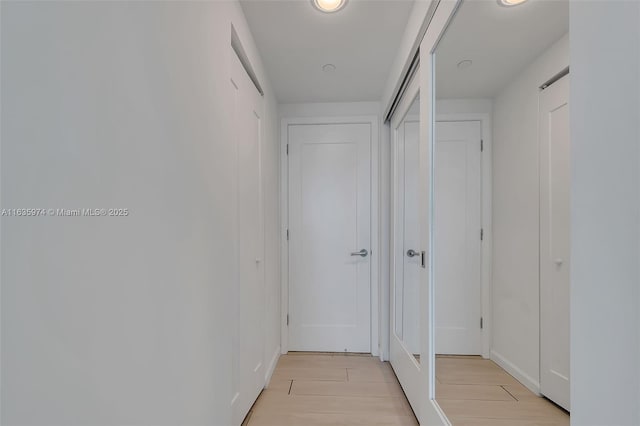 601 NE 27th St Unit 1206, Miami, FL 33137 - hall featuring light wood-type flooring