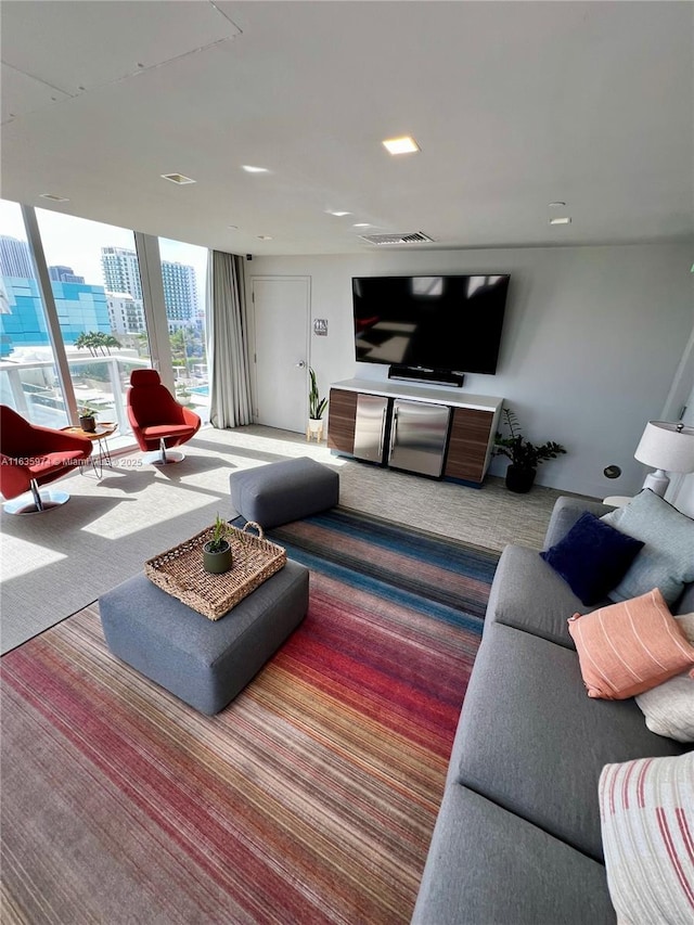 601 NE 27th St Unit 1206, Miami, FL 33137 - view of carpeted living room