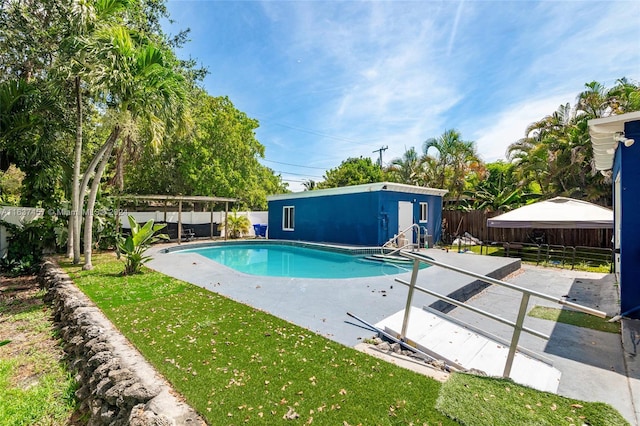 view of pool with a patio area