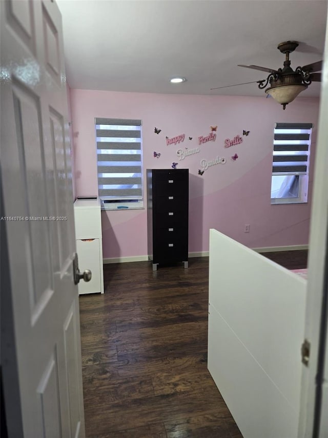 interior space featuring dark hardwood / wood-style flooring