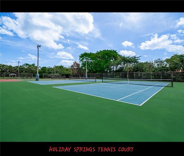 view of tennis court