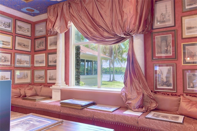 2941 Paddock Ln, Weston, FL 33331 - sitting room featuring decorative columns
