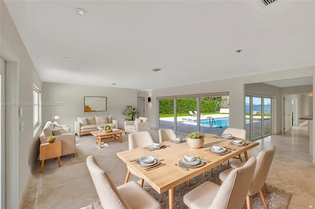 view of dining room