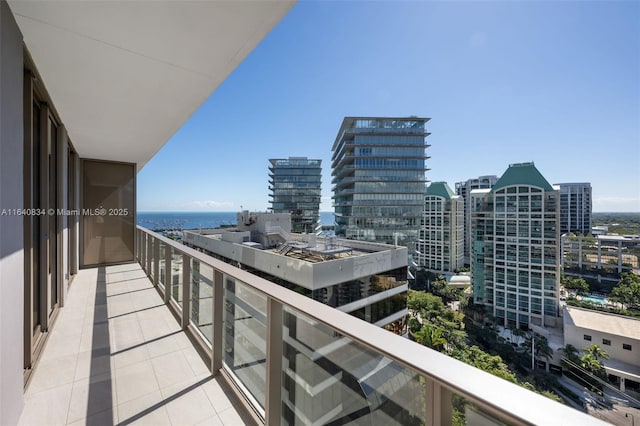 balcony featuring a view of city