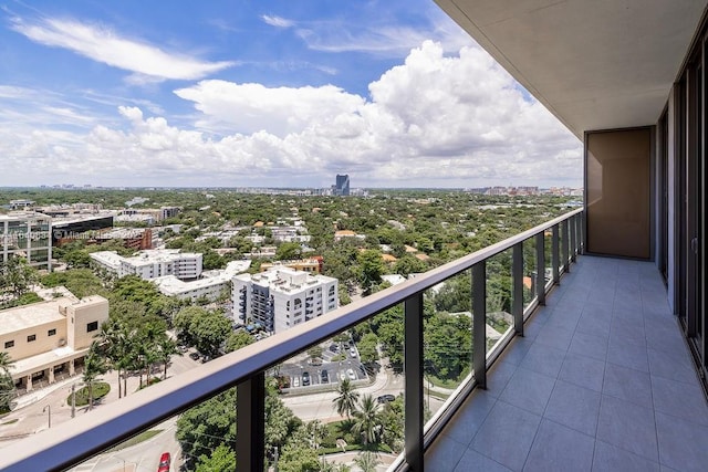 balcony with a city view