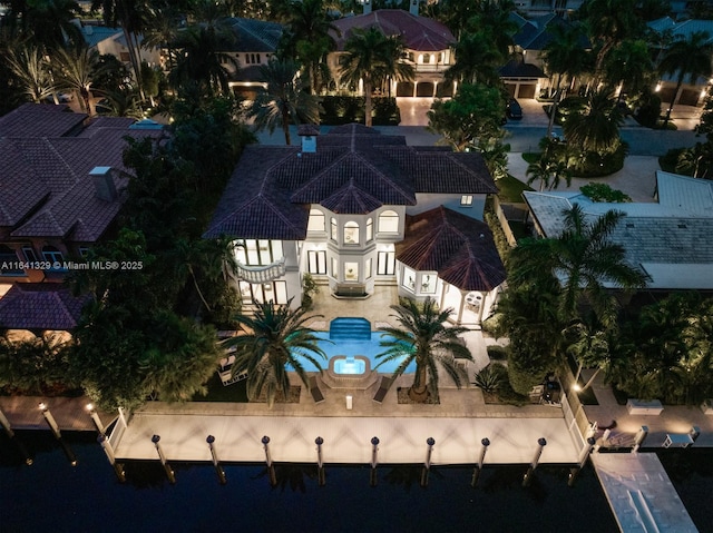 168 Fiesta Way, Fort Lauderdale, FL 33301 - view from above of property with a pool