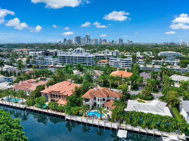 168 Fiesta Way, Fort Lauderdale, FL 33301 - aerial view of city skyline and a pool area