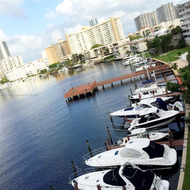 exterior space featuring a water view