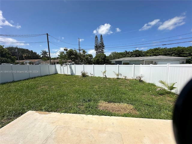 view of yard featuring a patio area