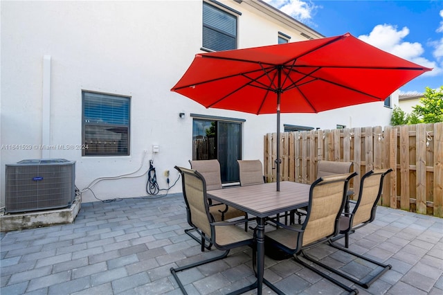 view of patio with central AC