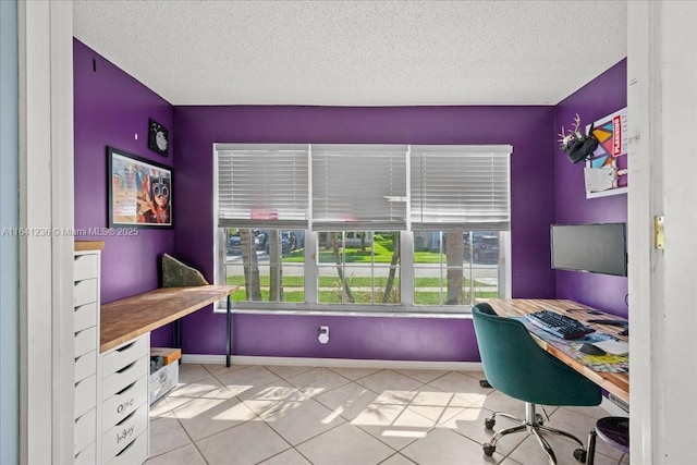 18022 SW 12th Ct, Pembroke Pines, FL 33029 - office space featuring a textured ceiling and light tile patterned floors