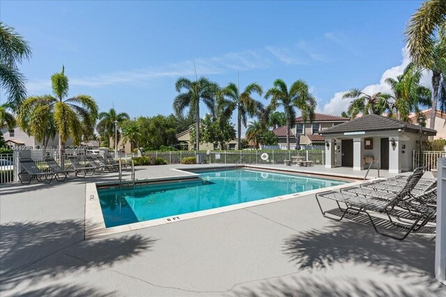 view of pool with a patio