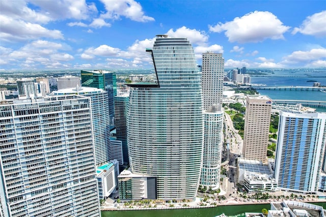 view of city with a water view