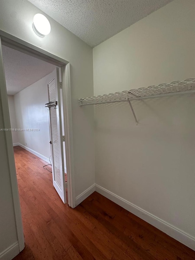 spacious closet featuring wood-type flooring