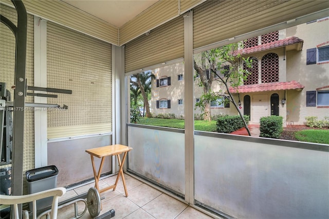 view of sunroom