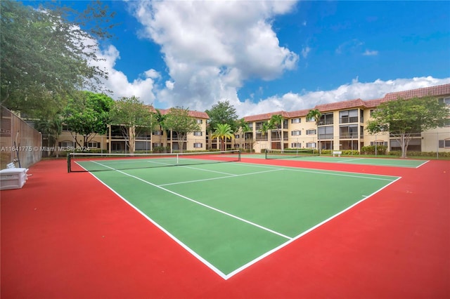 view of tennis court