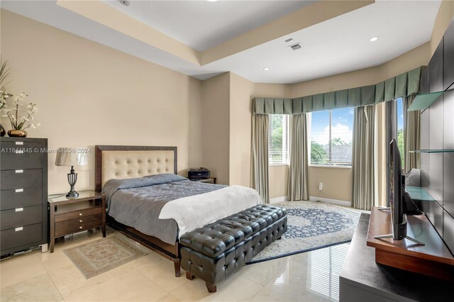 view of tiled bedroom